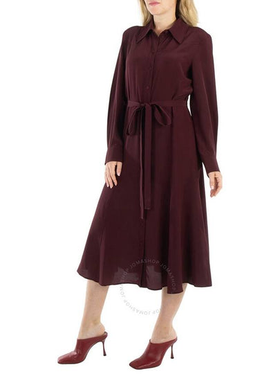 Chloe Obscure Purple Long-Sleeve Midi Shirt Dress, Brand Size 38 (US Size 6) - CHLOE - BALAAN 2