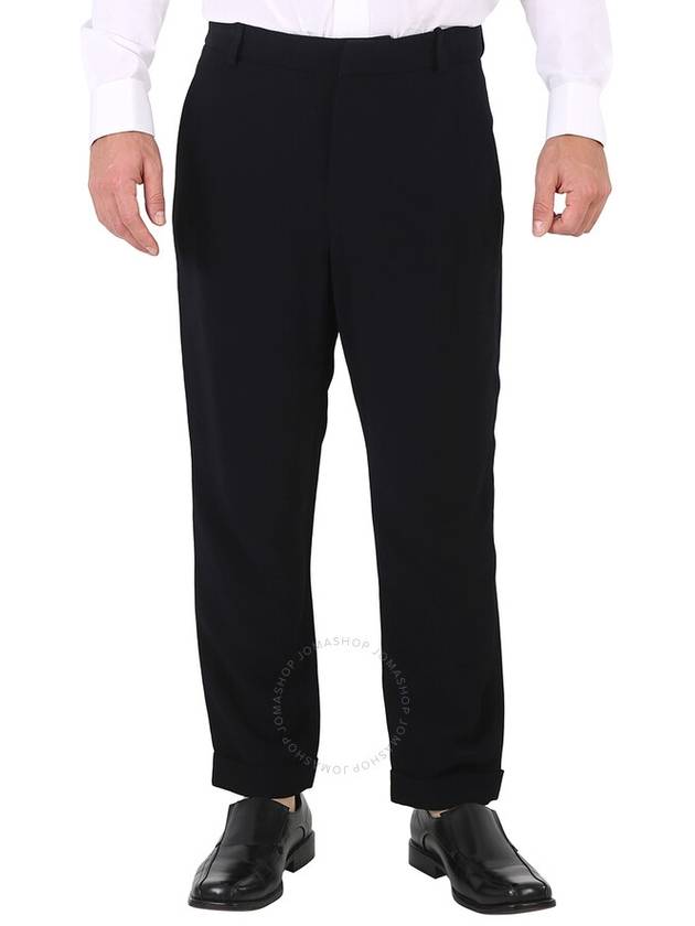 Balmain Men's Black Straight-leg Crepe Trousers, Brand Size 46 (US Size 36) - BALMAIN - BALAAN 1