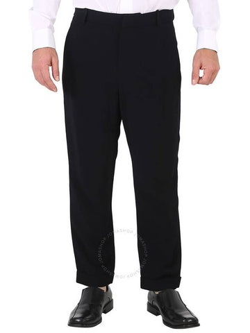 Balmain Men's Black Straight-leg Crepe Trousers, Brand Size 46 (US Size 36) - BALMAIN - BALAAN 1