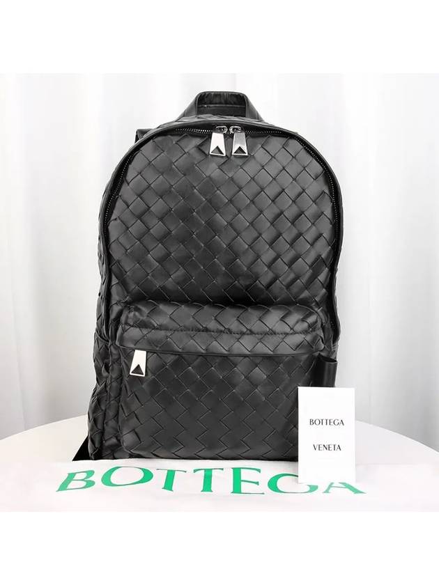 Intrecciato Small Calfskin Backpack Black - BOTTEGA VENETA - BALAAN 6