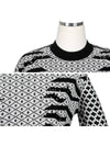 2TO555 830 99 Black and White Sweater Women’s Knit - KENZO - BALAAN 4