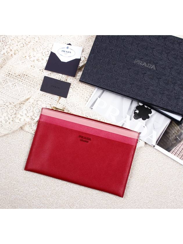 Saffiano logo color combination clutch 1NG017 2B9E F0VY6 - PRADA - BALAAN 1