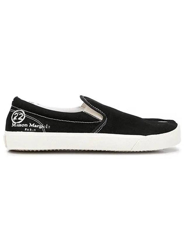 Men's Logo Stitch Tabi Slip-On Black - MAISON MARGIELA - BALAAN 1