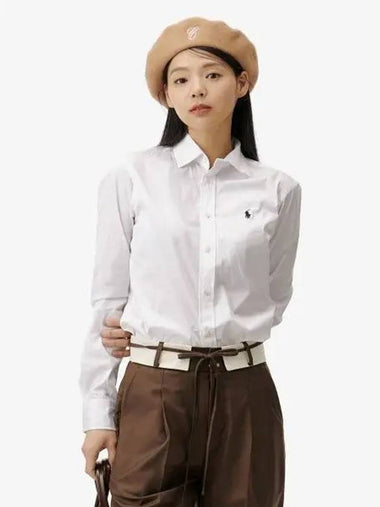 W poplin stretch shirt white - POLO RALPH LAUREN - BALAAN 1