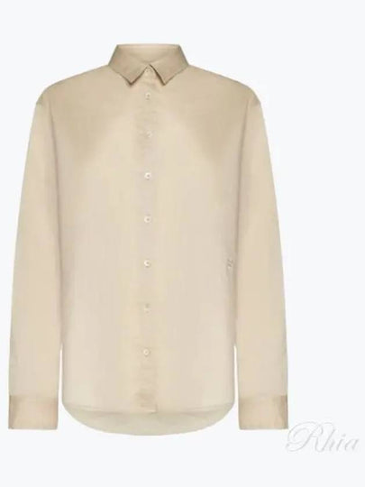 Signature Cotton Shirt Beige - TOTEME - BALAAN 2