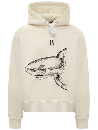 Split Shark Hoodie Beige - PALM ANGELS - BALAAN 2