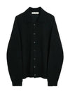 Men's Evening Polo Alpaca Cardigan Black - OUR LEGACY - BALAAN 1