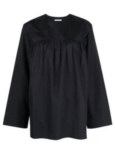 Round Neck Long Sleeve Blouse T-Shirt Black - LEMAIRE - BALAAN 2