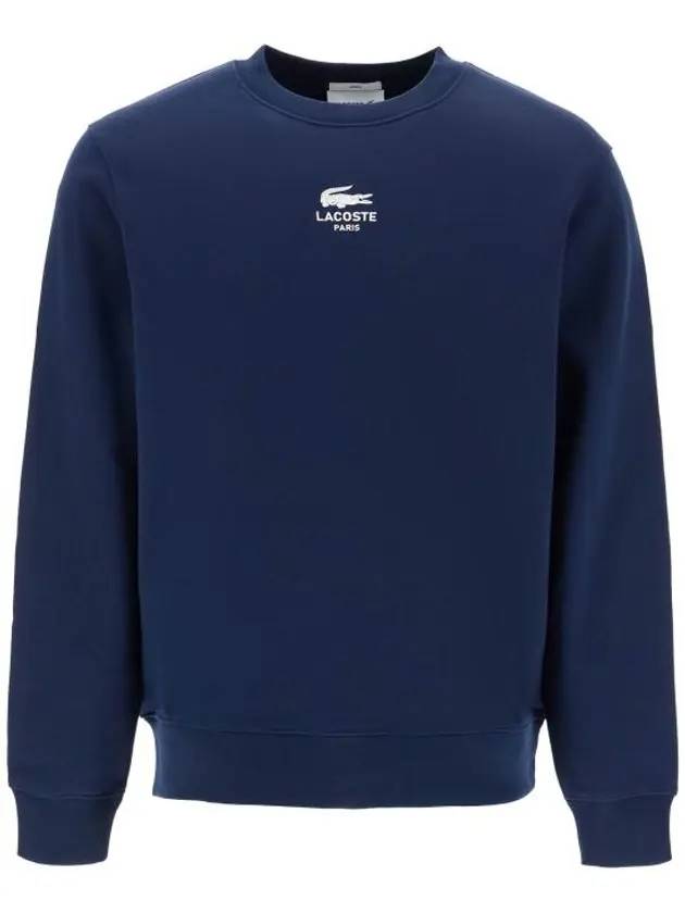 hooded sweatshirt SH2736 166 BLUE - LACOSTE - BALAAN 1