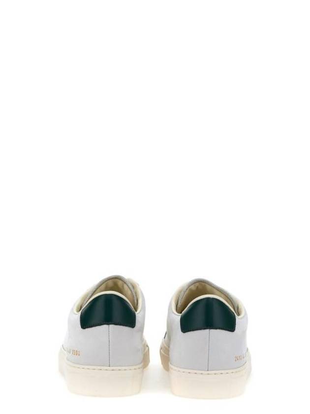 Retro Leather Nubuck Low Top Sneakers Green White - COMMON PROJECTS - BALAAN 4