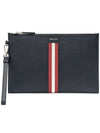 Logo Patch Leather Clutch Bag Black - BALLY - BALAAN 2