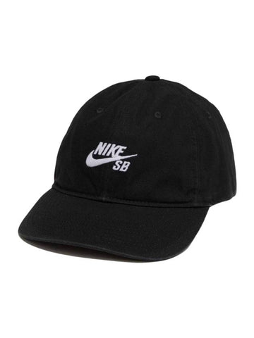 SB Club Unstructured Skateboarding Ball Cap Black - NIKE - BALAAN 1