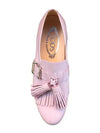 Women's Fringe Tassel Leather Loafers Pink - TOD'S - BALAAN 5