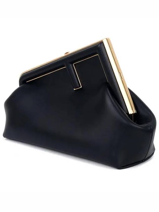 First Small Leather Shoulder Bag Black - FENDI - BALAAN 3