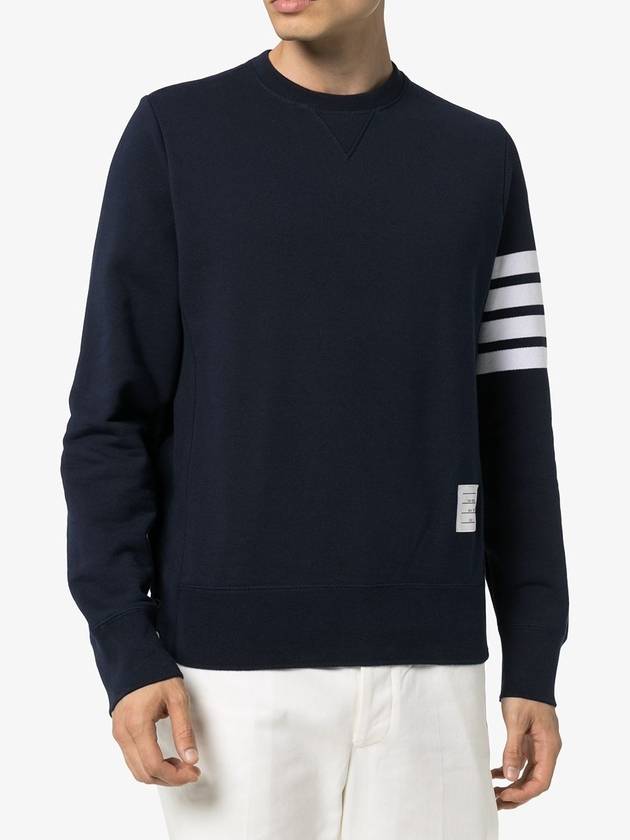 4 Bar Loopback Jersey Sweatshirt Navy - THOM BROWNE - BALAAN 3