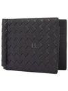 Intrecciato Money Clip Card Wallet Black - BOTTEGA VENETA - BALAAN 2