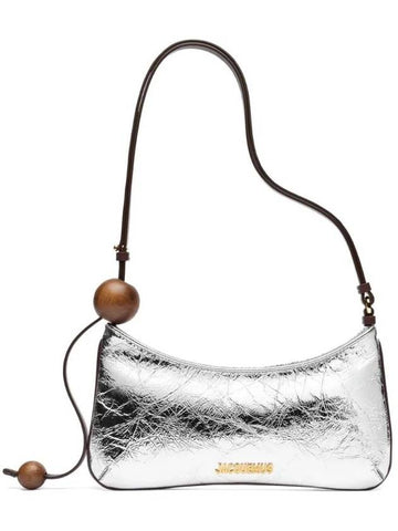 Le Bisou Perle Leather Shoulder Bag Silver - JACQUEMUS - BALAAN 1