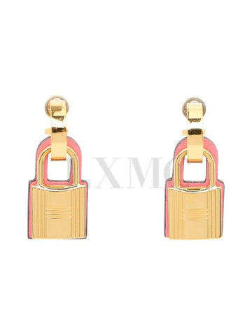 O Kelly Earrings Gold Pink H078851 - HERMES - BALAAN 1