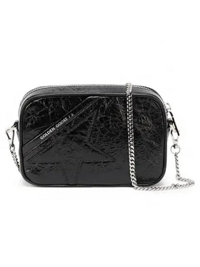 Star Glossy Lambskin Mini Cross Bag Black - GOLDEN GOOSE - BALAAN 2