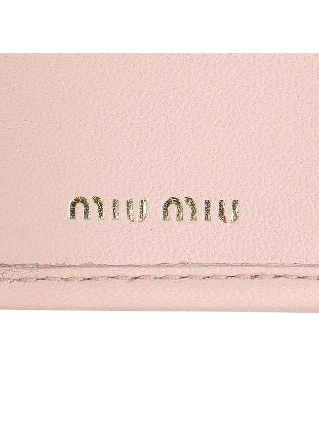 Matelasse Nappa Leather Card Wallet Pink - MIU MIU - BALAAN 8