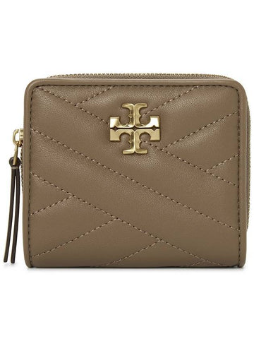 Kira Chevron Bifold Bifold Wallet Light Dark Beige - TORY BURCH - BALAAN 1