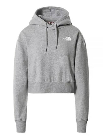 Women's Classic Pullover Cropped Cotton Hoodie Grey - THE NORTH FACE - BALAAN 2