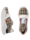 Vintage Check And Leather Sneakers White Archive Beige - BURBERRY - BALAAN 2