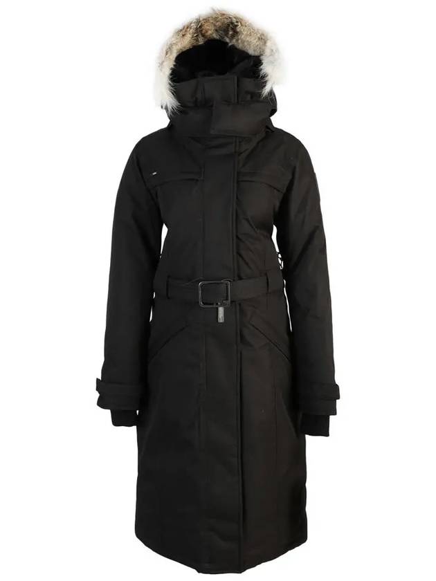 Women's Shera Hooded Long Parka Black - NOBIS - BALAAN 3