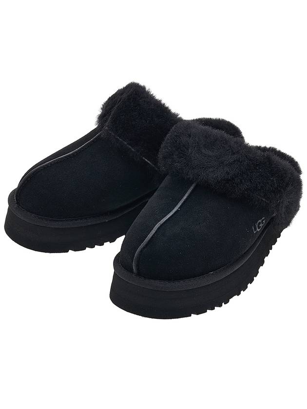 Women's Diskett Fleece Platform Slippers Black - UGG - BALAAN 2