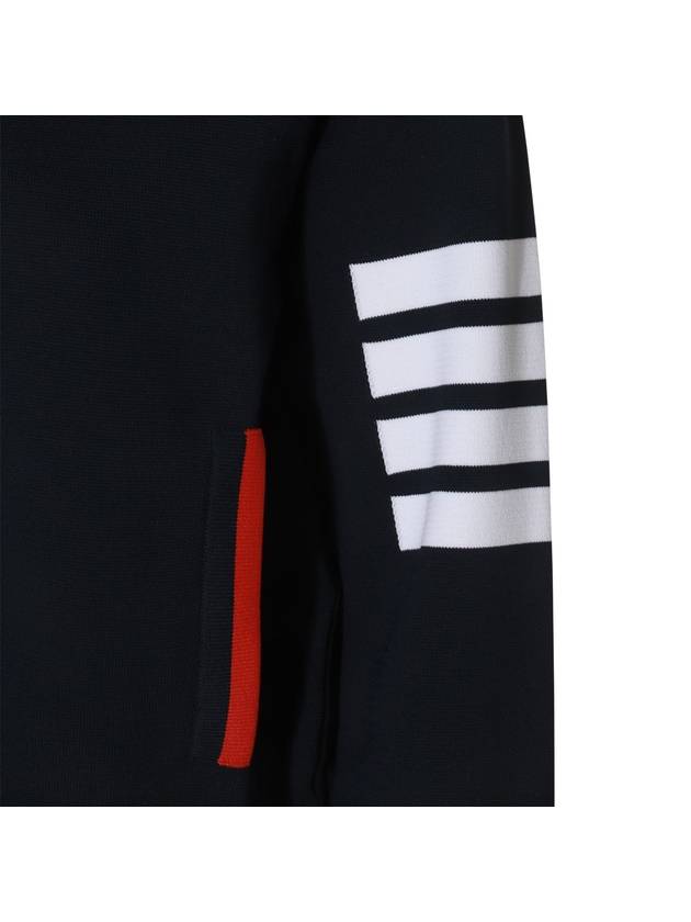 Viscose 4-Bar Polo Bomber Jacket Navy - THOM BROWNE - BALAAN 6