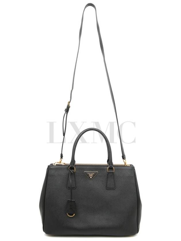 Galleria Saffiano Double Zipper Tote Bag Black 1BA274 - PRADA - BALAAN 4