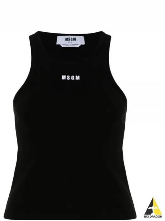 Embroidered Logo Sleeveless Black - MSGM - BALAAN 2