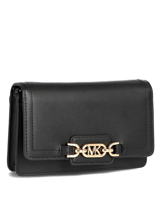 Heather Extra Small Leather Cross Bag Black - MICHAEL KORS - BALAAN 4