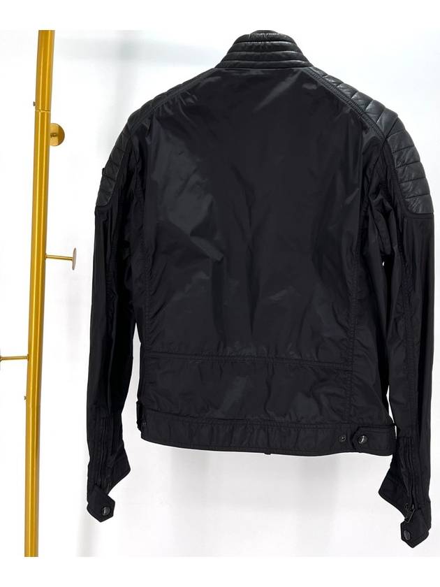 Black Waffen Biker Windbreaker Jacket Size 2 - MONCLER - BALAAN 3