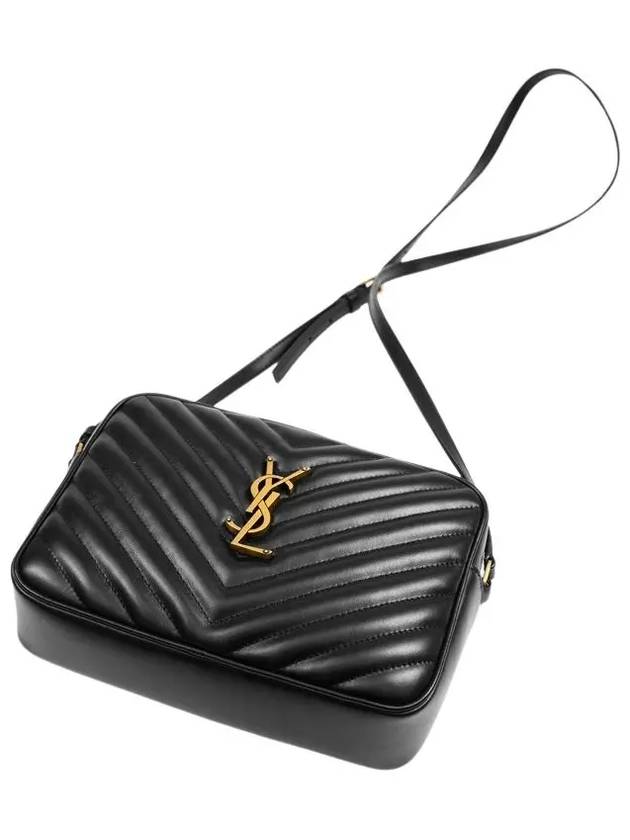 Lou Logo Quilting Cross Bag Black - SAINT LAURENT - BALAAN 6