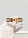 Used luxury goods Louis It PM Yellow gold marron glace click ash bracelet - HERMES - BALAAN 4