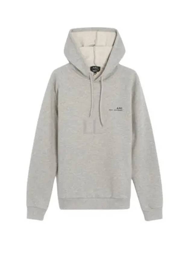 Item H Small Logo Cotton Hoodie Grey - A.P.C. - BALAAN 2