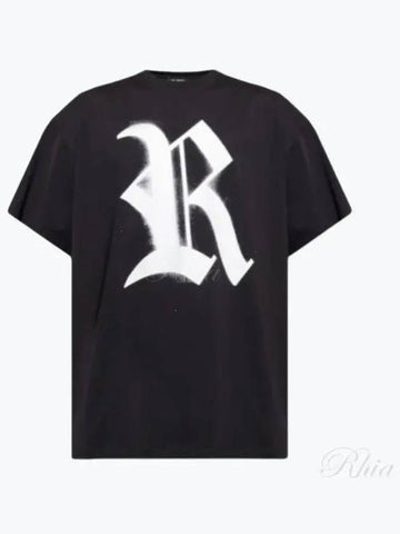 R Big Logo Print Overfit Short Sleeve Men s T shirt Top 231120 19001 0099 - RAF SIMONS - BALAAN 1