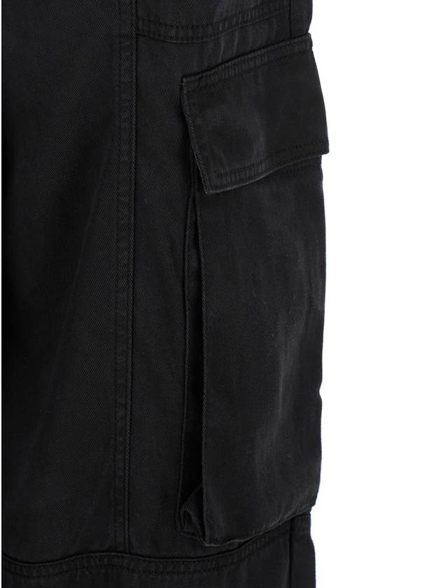 Black Cargo Pants With Elastic Drawstring Waist And Logo Plaque On The Rear In Viscose Woman - TWINSET - BALAAN 3