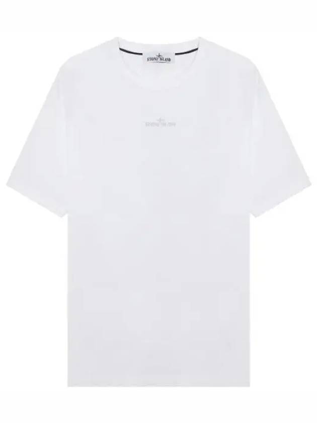 Small Logo Print Short Sleeve T-Shirt White - STONE ISLAND - BALAAN 2