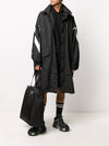 VLTN Big Logo Poly Trench Coat Black - VALENTINO - BALAAN.