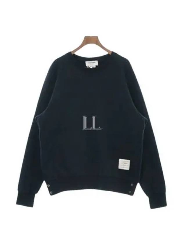 Center Back RWB Stripe Classic Loopback Crewneck Sweatshirt Navy - THOM BROWNE - BALAAN 2