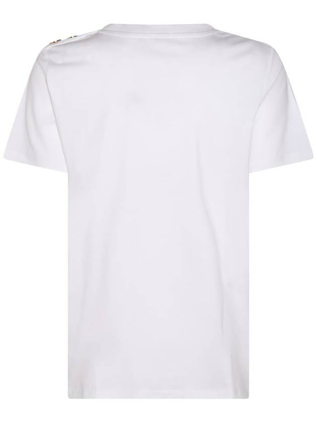 Logo Crew Neck Short Sleeve T-Shirt White - BALMAIN - BALAAN 5