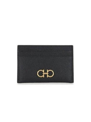 Ferragamo Women s Gancini Logo Card Wallet Black 7742164 - SALVATORE FERRAGAMO - BALAAN 1