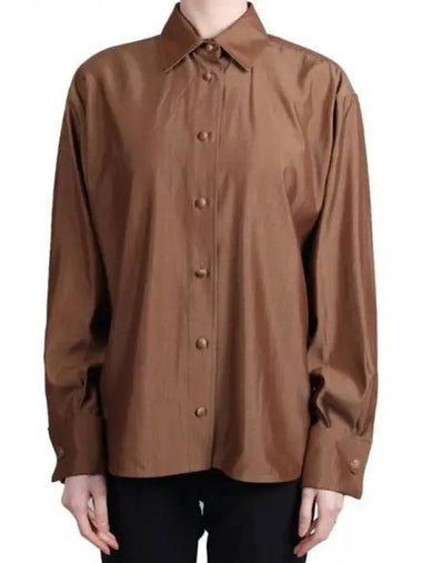 Primavera Women s Zuai Silk Shirt Brown 001 271156 1119421 - MAX MARA - BALAAN 1