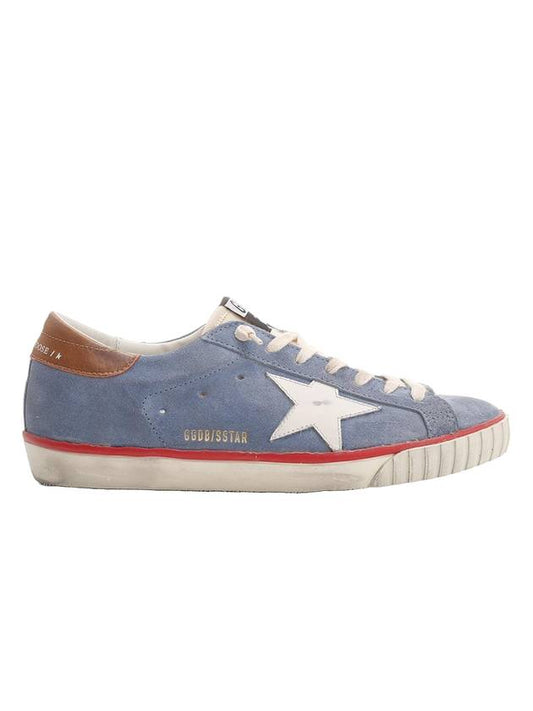 Superstar Suede Nylon Low Top Sneakers Blue - GOLDEN GOOSE - BALAAN 1