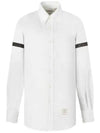 Men's Armband Long Sleeve Shirt White - THOM BROWNE - BALAAN 2