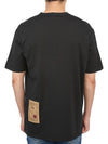 Men's Back Logo Label Cotton Short Sleeve T-Shirt Black - TEN C - BALAAN 5