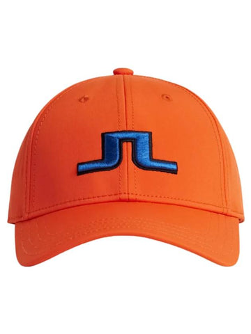 Angus Embroidered Logo Ball Cap Tangerine Tango - J.LINDEBERG - BALAAN 1