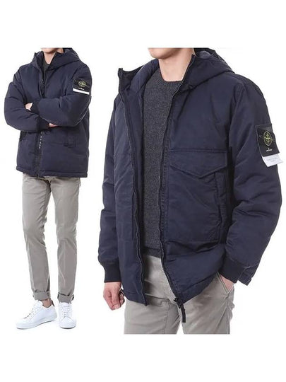 Opaque Nylon Twill Down Padded Navy - STONE ISLAND - BALAAN 2